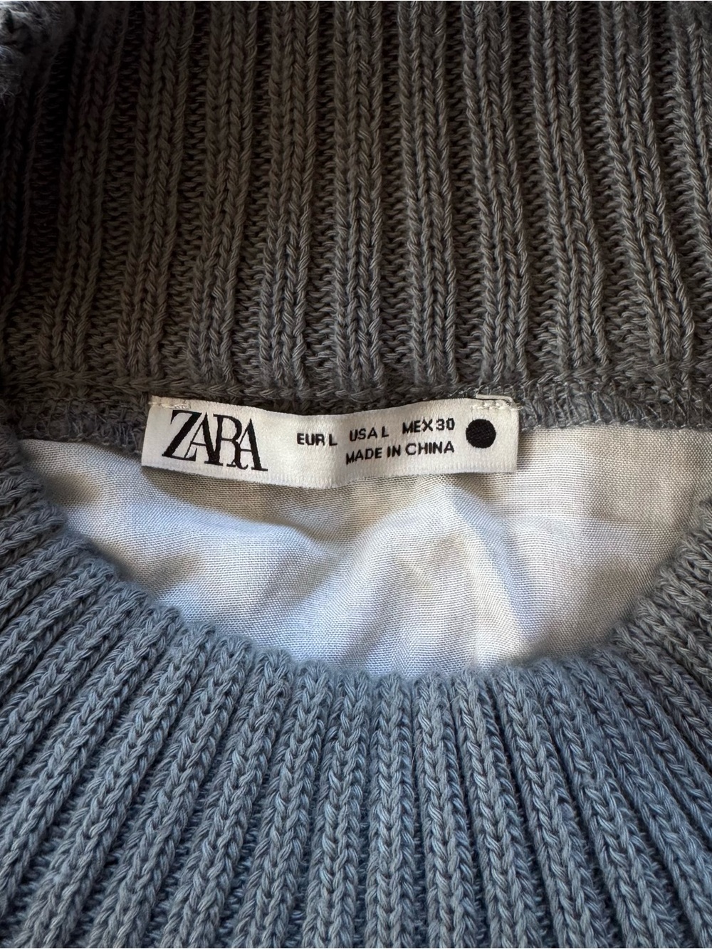 Zara olive green Sleeveless Ribbed Mock Neck Sweater Vest,Size Large - Picture 7 of 9